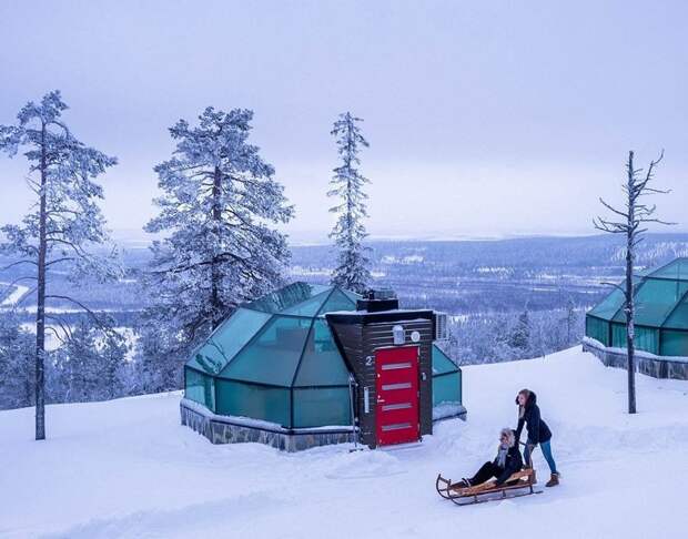 Новый отель в Финляндии приглашает полюбоваться северным сиянием, не вставая с постели-10 фото-