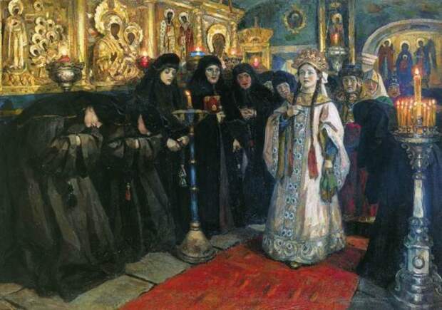 В. Суриков. Посещение царевной женского монастыря, 1912 В. Суриков. Посещение царевной женского монастыря, 1912