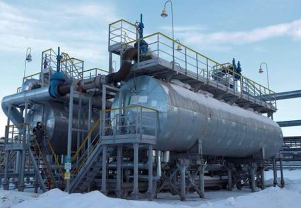 A view shows an oil and gas processing plant in the Yarakta Oil Field, owned by Irkutsk Oil Company (INK), in Irkutsk Region, Russia March 10, 2019. Picture taken March 10, 2019. REUTERS/Vasily Fedosenko