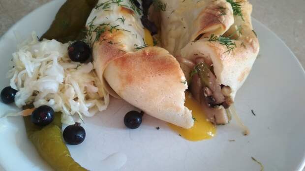 Crepe rolls Яичница, Рецепт, Блины, Грибы, Длиннопост