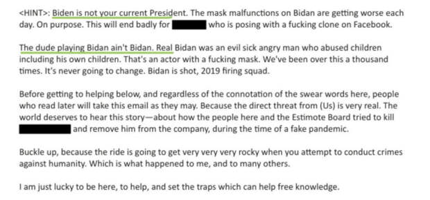 В одном из писем Эпштейна сказано, что дедушка Джо скончался еще в 2019 году