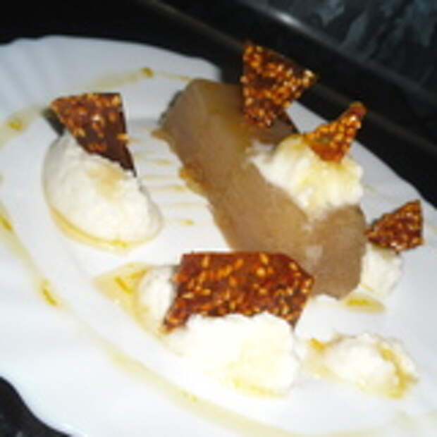 Яблочно-имбирная лазанья с кокосовыми сугробами и кунжутной карамелью "Лучшая кухня!"