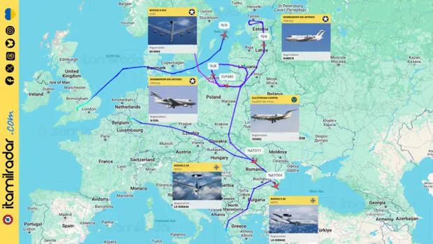 Зафиксирована рекордная активность самолетов AWACS