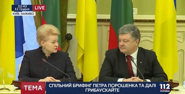 Лебединая песня «хромых уток»: Порошенко и Грибаускайте выступили против России Лебединая песня «хромых уток»: Порошенко и Грибаускайте выступили против России