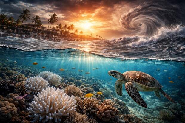 Океаны перегрелись до рекорда девятый год подряд и ускорил климатические риски