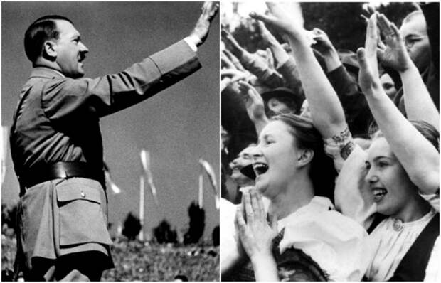 Во многом харизма и ораторские способности стали причиной огромной популярности Гитлера среди населения Германии 1930-х годов. /Фото: yourspeech.ru, dw.com