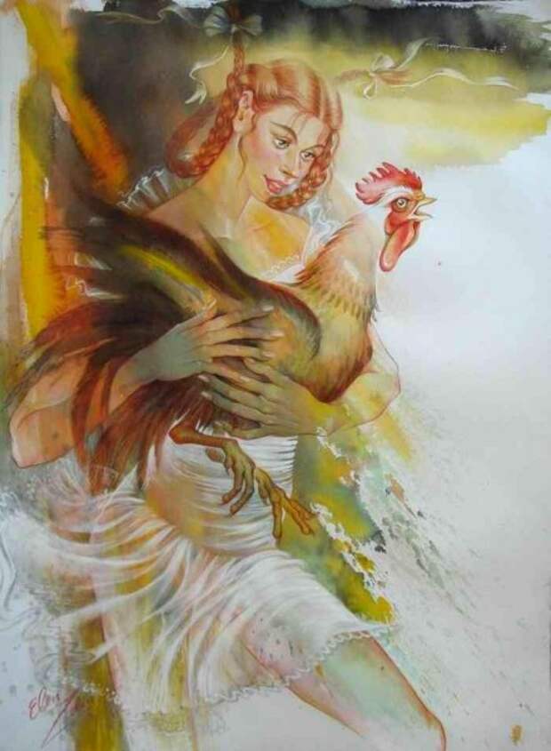 Воздушный женский образ в картинах (18 работ)