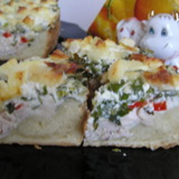 Пирог с курицей и зеленью по типу киша.
