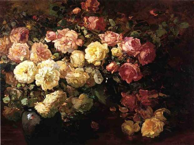 Still Life with White and Pink Roses (600x451, 91Kb)