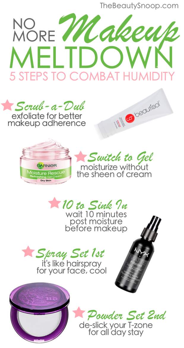 ways to make your makeup last longer combat makeup meltdown, makeup tips for humidity