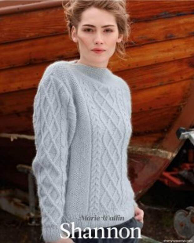 Пуловер с горловиной лодочка