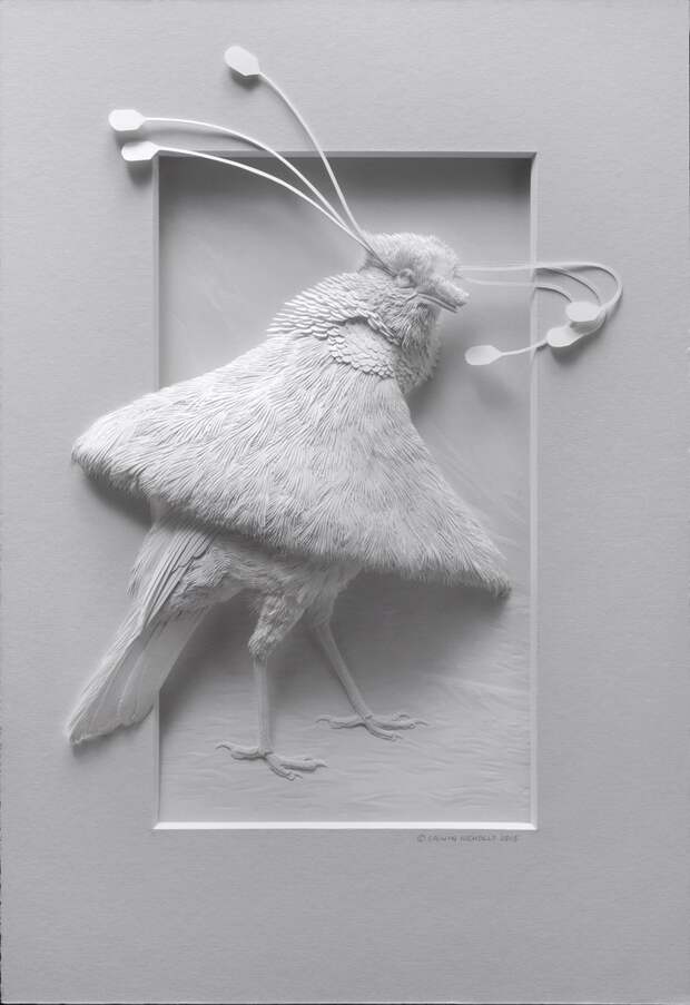 Художник изящно создает скульптуры животных из бумаги бумага, животные, искусство, красота, удивительно, художник
