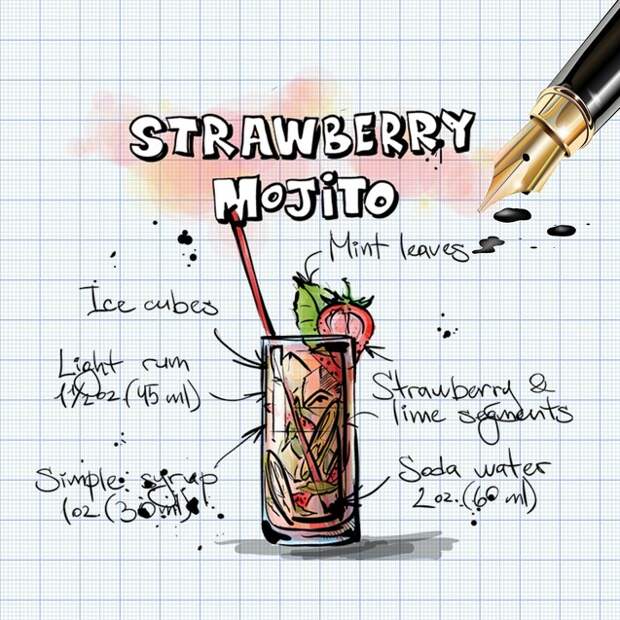 Коктейль "Strawberry Mojito"