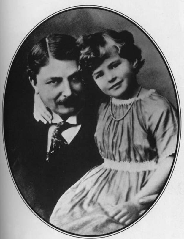 Шестилетняя Ингрид Бергман с отцом. Фото / Ingrid Bergman in childhood. Photo