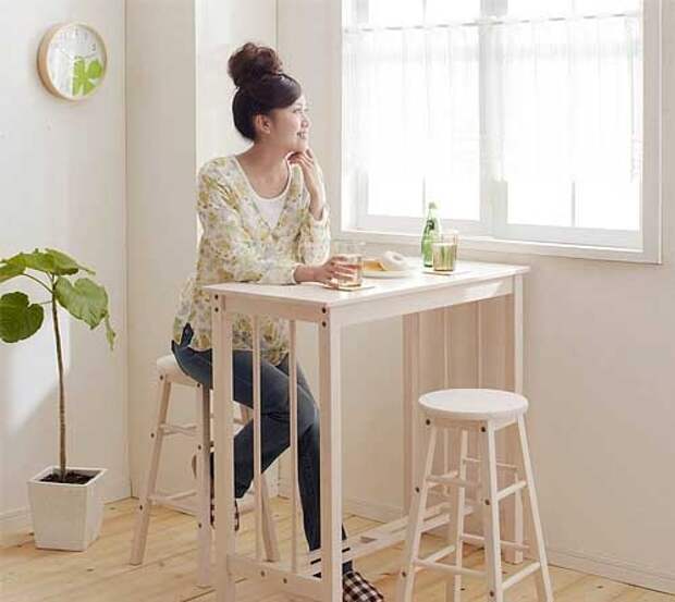 красивые высокие столы для современной маленькой кухни