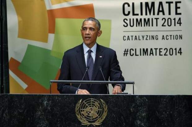 United States President Barack Obama speaks during the Climate Summit at United Nations headquarters in New York, September 23, 2014.  REUTERS/Mike Segar