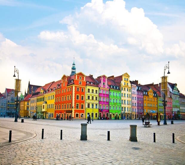 Wroclaw, Poland архитектура, пейзаж, разноцветные города, юмор