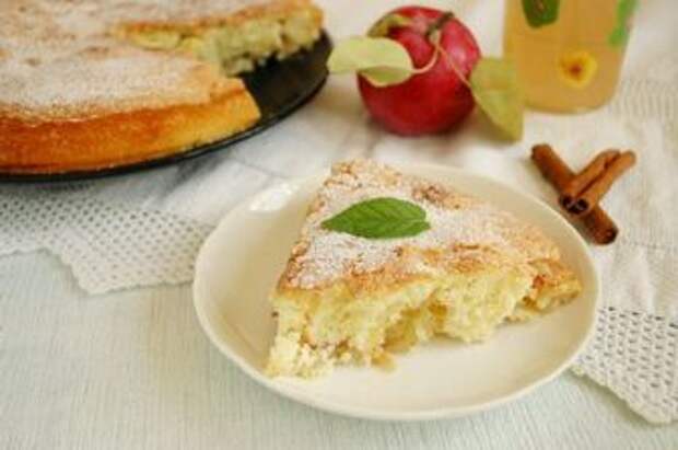 Яблочная шарлотка мята