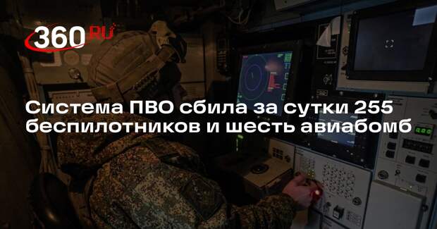 Система ПВО сбила за сутки 255 беспилотников и шесть авиабомб