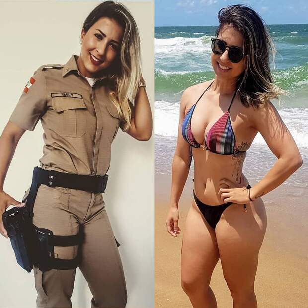 Красивые девушки в униформе и без неё