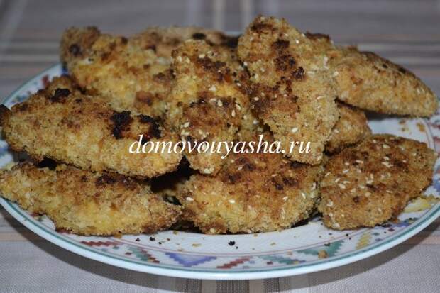 Куриные наггетсы в духовке с хрустящей корочкой