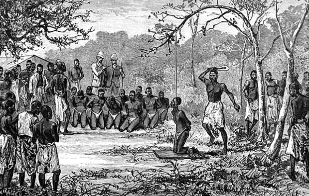 Казнь раба в Свободном государстве Конго. Источник: wikimedia.org