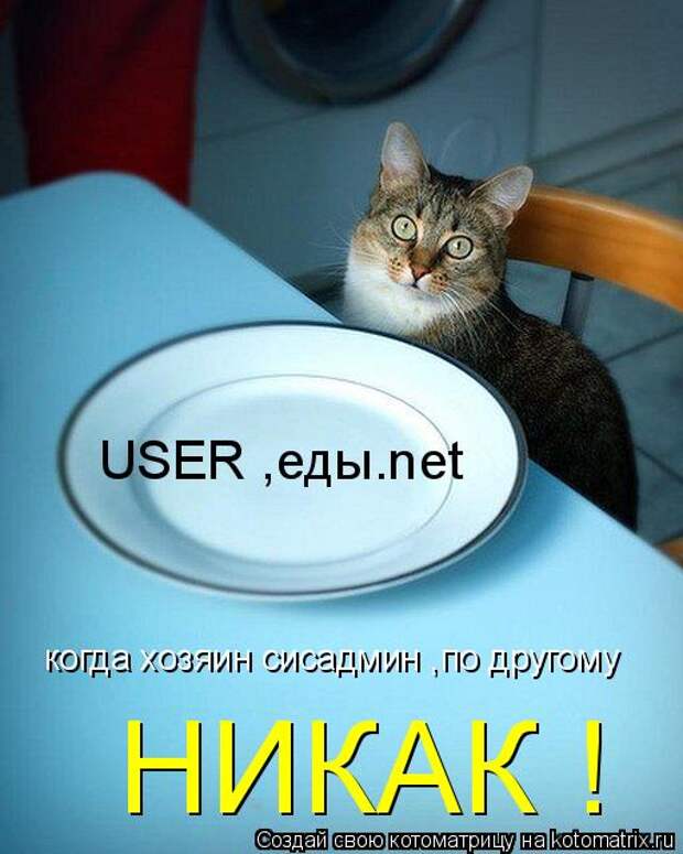 USER ,еды.net когда хозяин сисадмин ,по другому НИКАК !