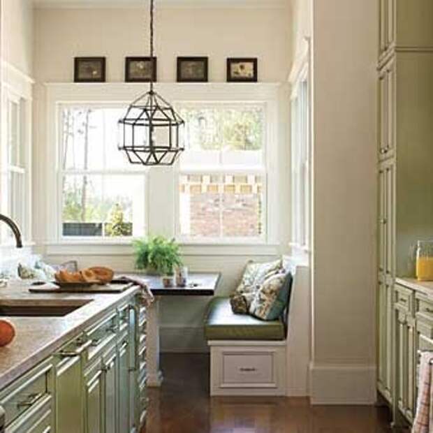 Стильные кухни кухонные уголки около окна