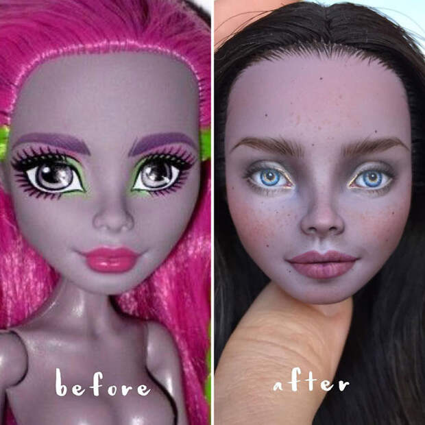 Ukrainian Artist Continues To Remove The Makeup Of Dolls And Re-Creates Them With An Incredibly Real Look