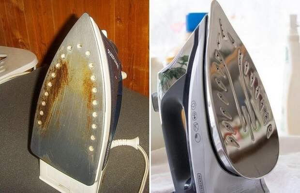 Как почистить утюг при помощи подручных средств