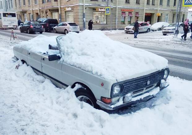 Когда не хочешь терять парковку Парковка, Санкт-Петербург, Зима, Длиннопост