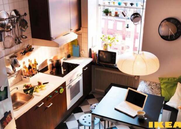 Дизайн интерьера кухни от IKEA — 6 кв.м.