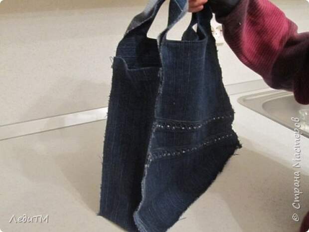 Гардероб Мастер-класс Шитьё Джинсовая сумка Нитки Ткань фото 9