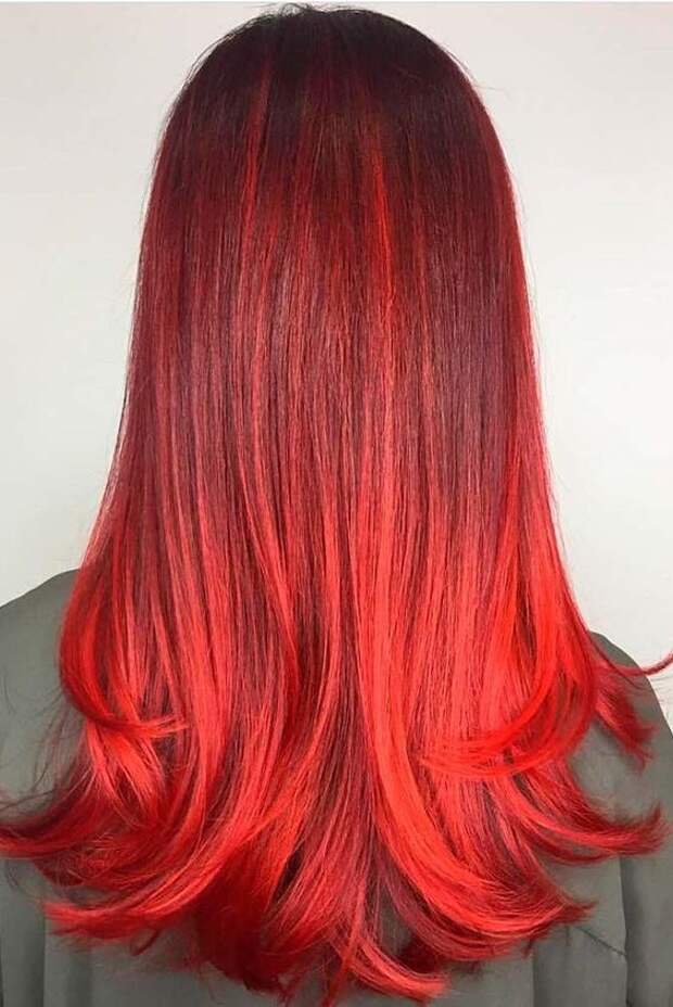 красное и черное окрашивание волос фото 6