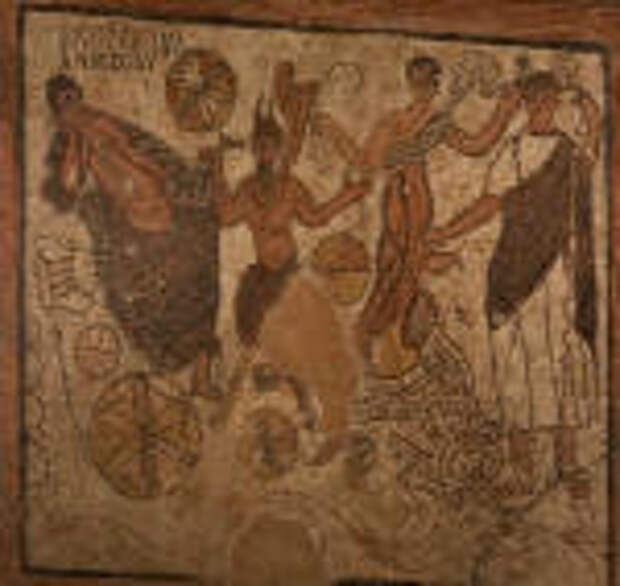 Roman mosaic of Bacchus and Ariadne 4th century