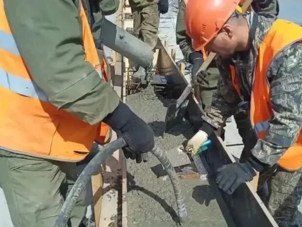 Начались бетонные работы на Димитровском мосту в Новосибирске