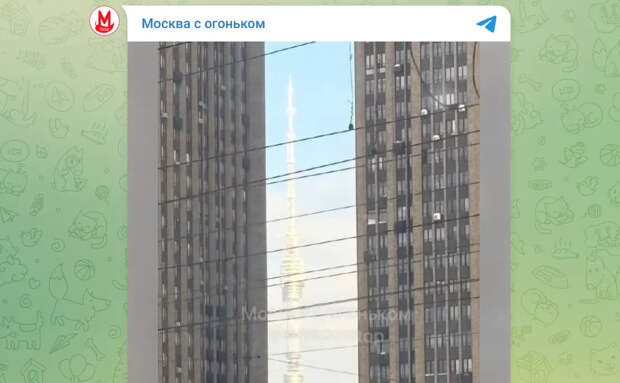 Останкинская башня превратилась в ледяную скульптуру из-за морозов