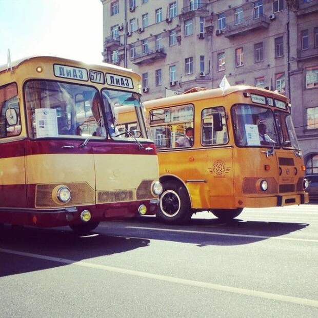 Парад ретроавтобусов в Москве интересности, парад, ретро, события