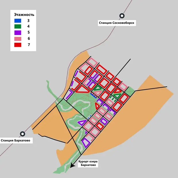 Сосновоборск карта спутник