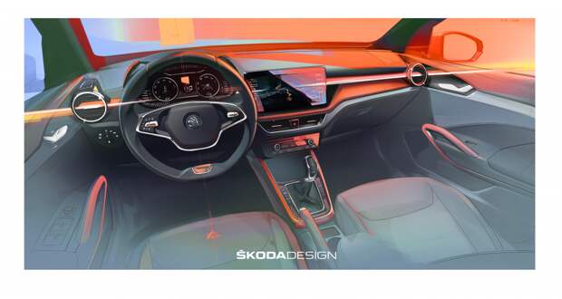 Первый предварительный просмотр интерьера новой модели ŠKODA FABIA