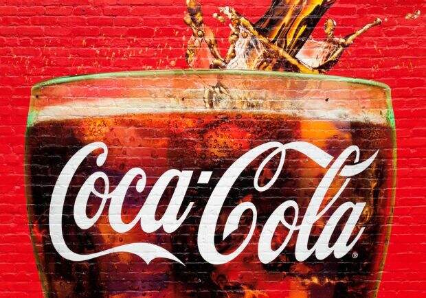 ATLANTA, GA, USA - DECEMBER 04: A glass full of Coca Cola painte