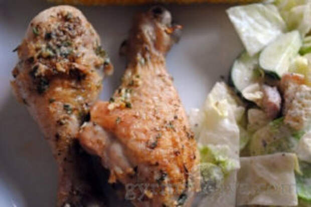 Куриные ножки с пармезаном и чесноком