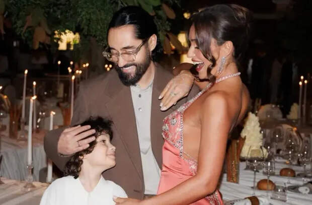 Мария Мельникова и Мот с сыном