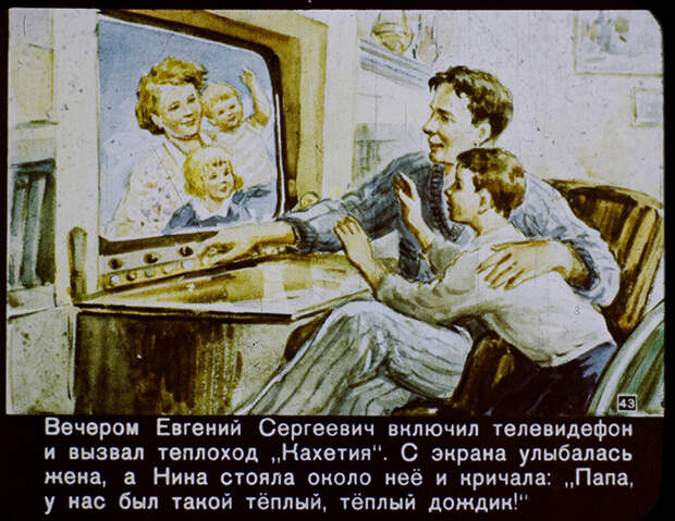Телевидеофон, диафильм «В 2017 году», 1960.