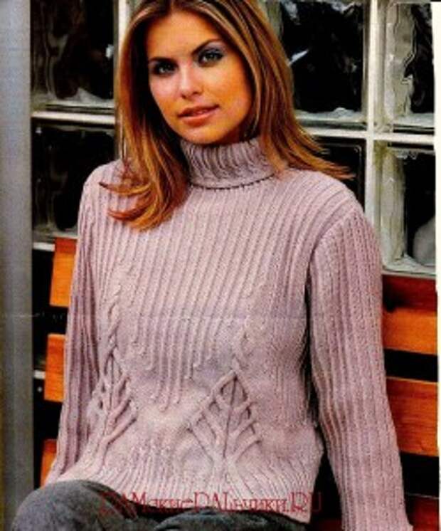 Вязаный пуловер женский 