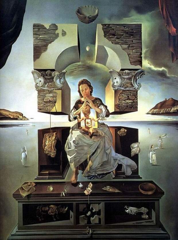 “Мадонна Порт-Льигата”. (1950). (Вторая версия). Автор: Сальвадор Дали. Скандально известная "Мадонна" Сальвадора Дали
