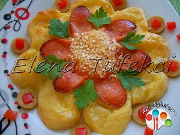 Цветы из картофельного пюре