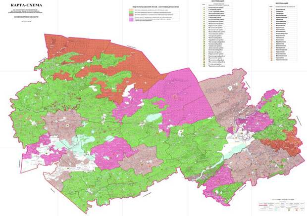 Карта лесов новосибирской области