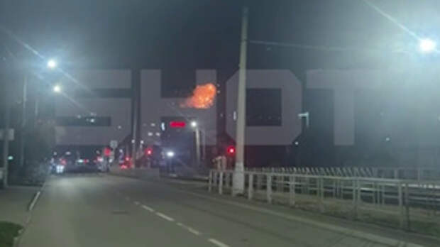 Момент взрыва БПЛА над жилым домом в Краснодаре / Фото: скриншот из видео Shot