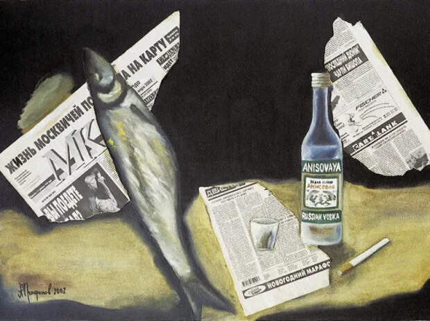 Художник Александр Трифонов прошел путь от бутылок 90-х до трансформации Тициана